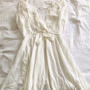 Gorgeous Detail White Dress (LuLu's)